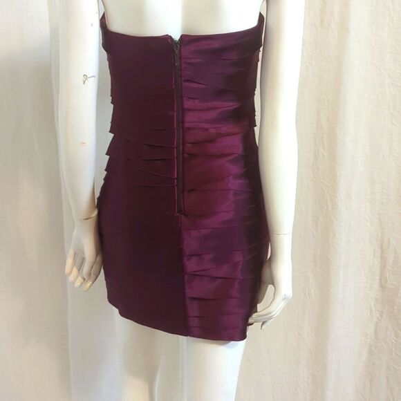 Bebe Dress Purple Strapless Size S - Picture 4 of 6